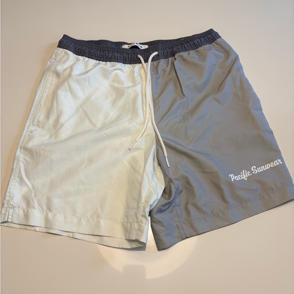PAC Sun Men's Grey Color blocked Swim Shorts